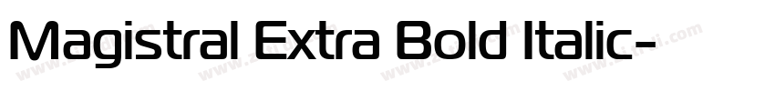 Magistral Extra Bold Italic字体转换